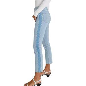 AG Striped Denim Crop Jeans, High Rise, 26R